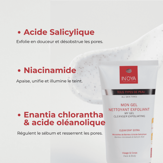 Black Skin Scrub with IN'OYA Exfoliating Cleansing Gel Black Skin Scrub with IN'OYA Exfoliating Cleansing Gel