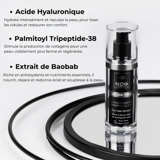 Bienfaits & Ingredients Elixir Regérateur Réparant de nuit. Bienfaits & Ingredients Elixir Regérateur Réparant de nuit.