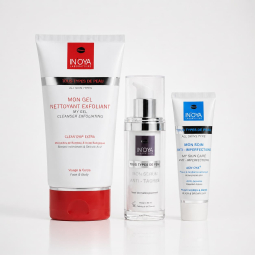 Pack IN’OYA anti-taches & boutons : routine complète pour peaux noires et mates.