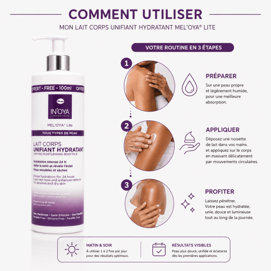 Moisturizing Unifying Body Milk for Black Skin - IN'OYA