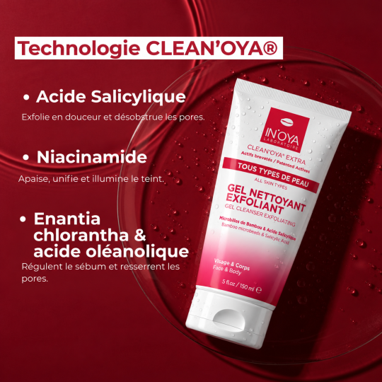 Gel exfoliant visage anti-taches  – CLEAN’OYA® IN’OYA - Ingrédients et Bénéfices