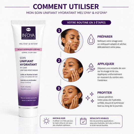 Moisturizing Unifying Care for for Dry Black Skin - IN'OYA
