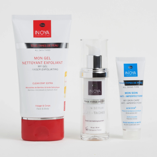 Anti black spots and pimples care routine - Black and matte skin | INOYA
