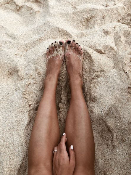 beautiful feet in summer