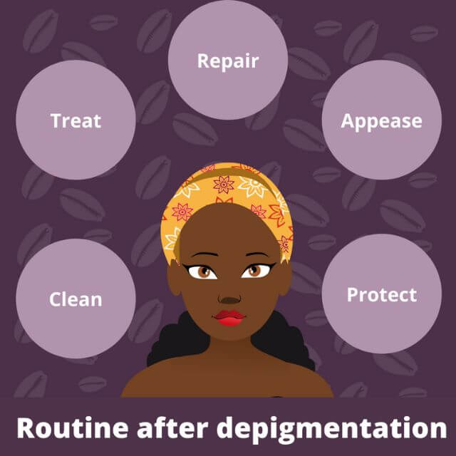 ritual after depigmentation to repare the skin