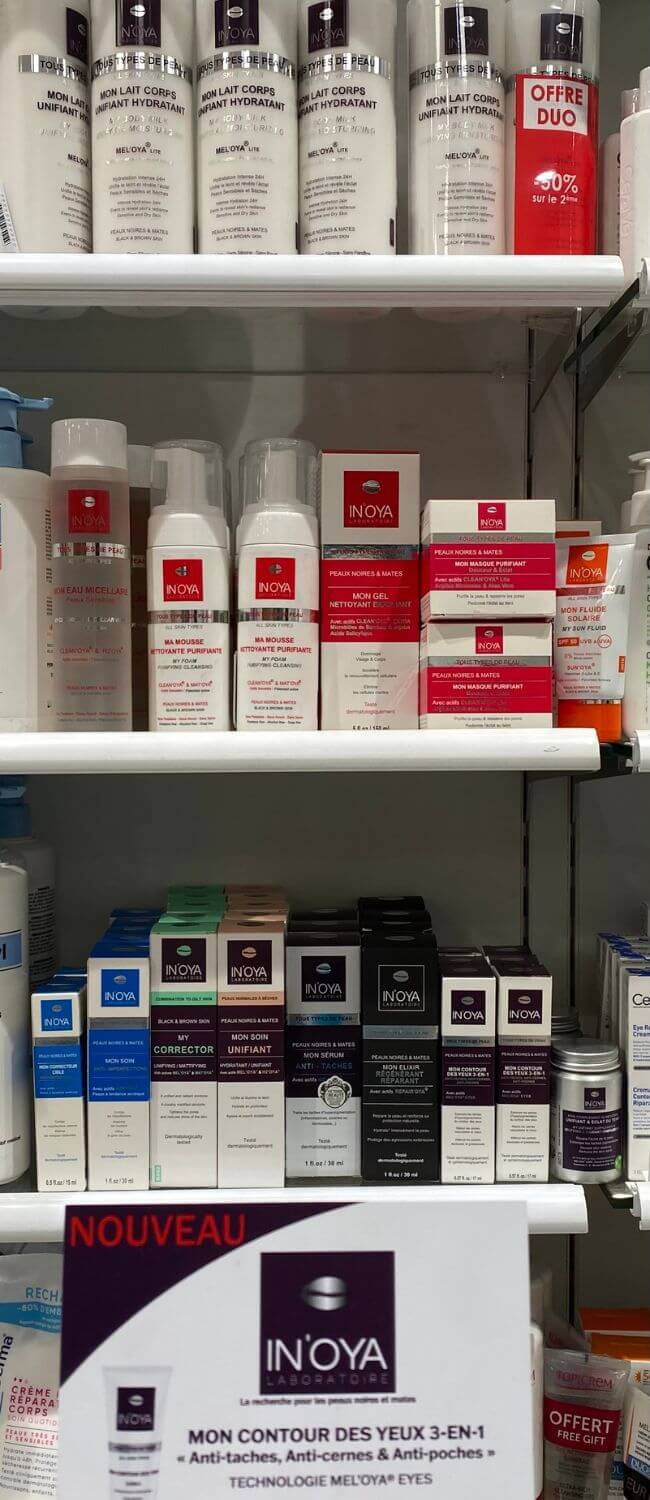 dermocosmetics black skin in pharmacy
