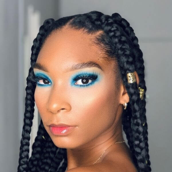 halo paupière flashy turquoise peau noire