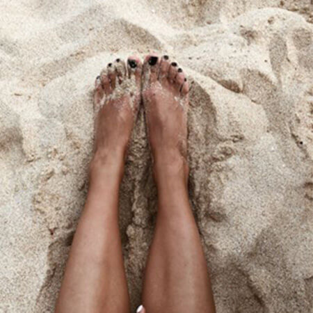 beautiful feet in summer